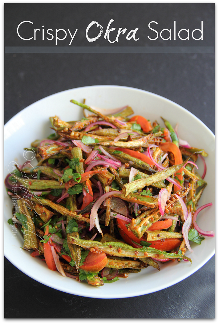 tastes like home Crispy Okra Salad